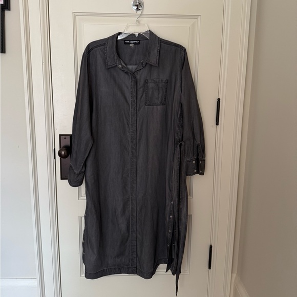 Karl Lagerfeld Dresses & Skirts - Karl Lagerfeld Black Denim Dress US16